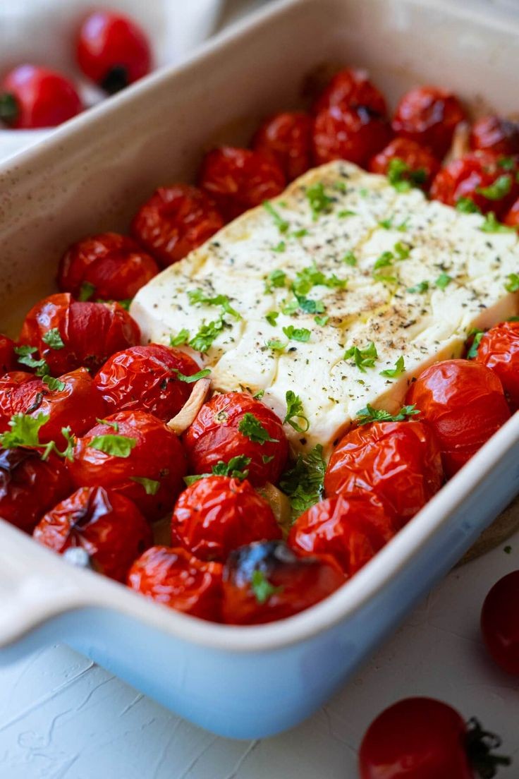 Tomato and baked feta pasta